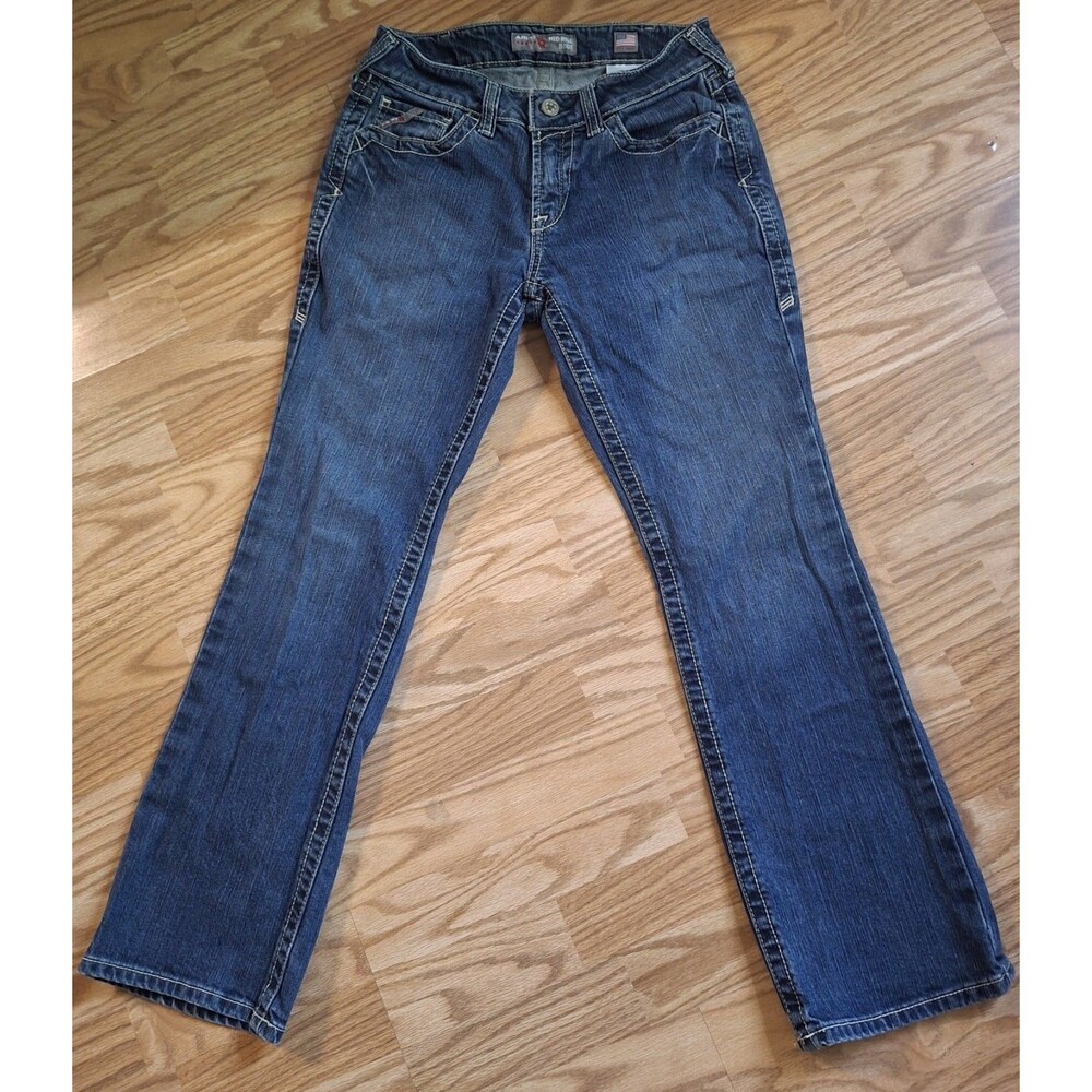 Ariat Work FR Jeans Womens 28S (30x29) Blue Mid Rise Boot Flame Resistant Denim